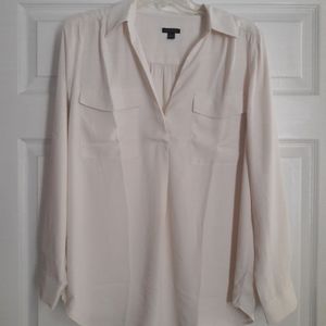 Ann Taylor Cream Blouse L